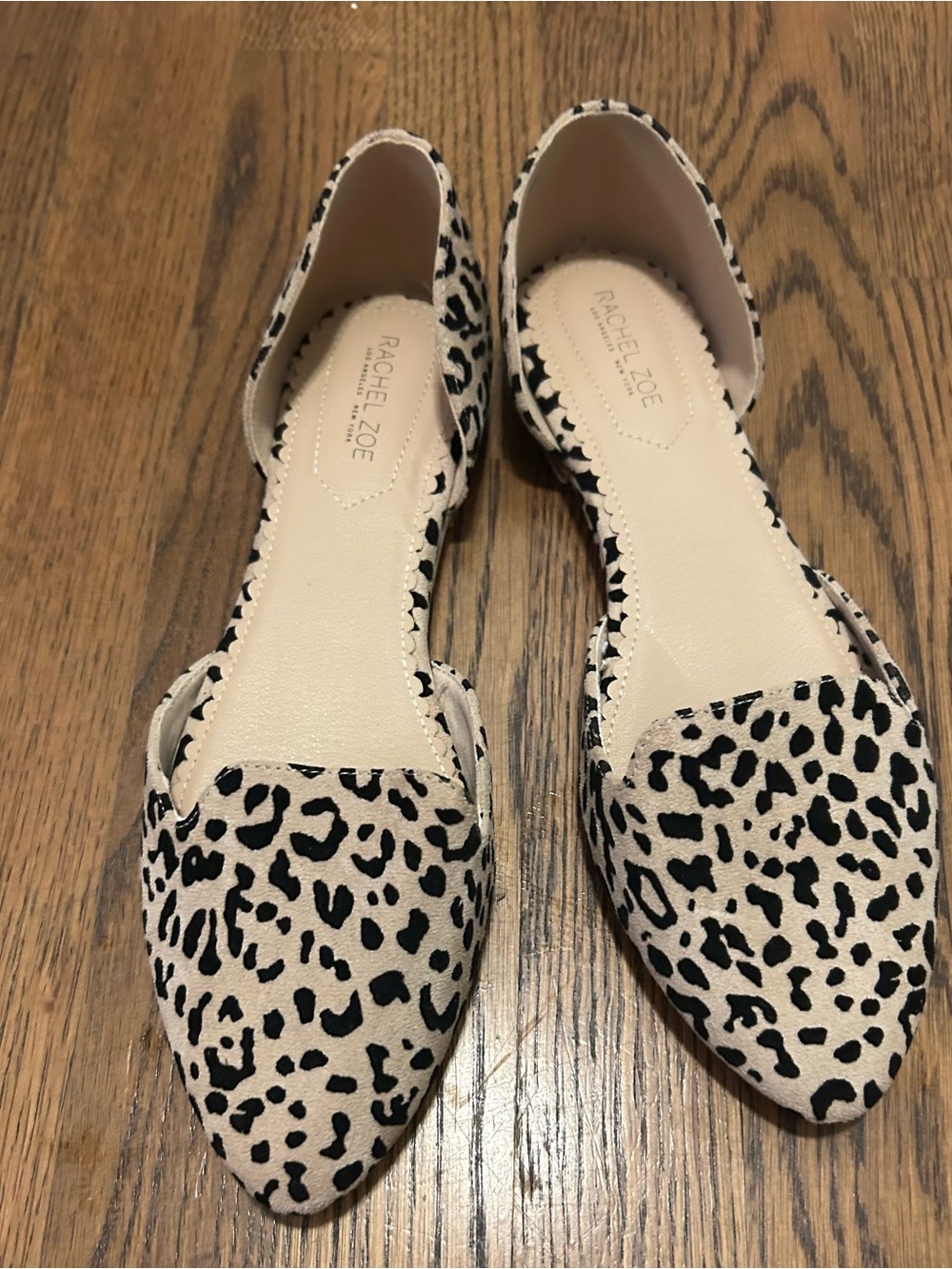 Rachel Zoe Black and Beige Leopard D'Orsay Flats for fall